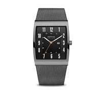 BERING Montre 16433-377 Hommes Solar Quartz 33mm Acier inoxydable Verre saphir 3ATM Gris