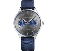 Bering Time Montre 11539-873 Quartz 39 mm 5 ATM Titane Bleu Homme