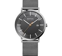 BERING Hommes Analogique Solar Collection Montre avec Bracelet en Acier Inoxydable & Verre Saphir 15439-377