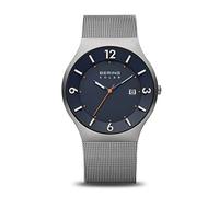 Bering Hommes Montre analogique à Quartz en Titane Collection avec Bracelet en Titane et Verre Saphir 15239-772