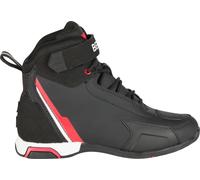 Bering Jag imperméable Chaussures de moto pour femmes, Noir/Rouge/Blanc, Taille 36