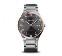 BERING Men's Quartz Watch | 39mm Case | Wristwatch with Titanium Case | Titanium Collection | 11739 | 15139