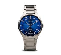 BERING Men's Quartz Watch | 39mm Case | Wristwatch with Titanium Case | Titanium Collection | 11739 | 15139