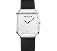 BERING Mixte Analogique Quartz Max René Collection Montre avec Bracelet en Cuir de Veau & Verre Saphir