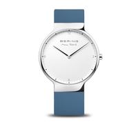 Bering Montre 15540-700 Quartz 40 mm 5 ATM Bleu, verre saphir, bracelet silicone