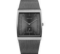 BERING Montre à Quartz analogique pour Homme avec Bracelet en Acier Inoxydable 16033-377, Gris/Argent, 33, Rétro