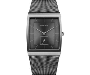 BERING Montre à Quartz analogique pour Homme avec Bracelet en Acier Inoxydable 16033-377, Gris/Argent, 33, Rétro