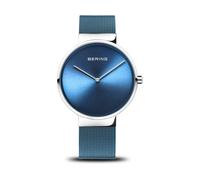 Bering - Montre Unisexe Classic argent brillant Bracelet en acier inoxydable et verre de saphir 14539-308 - unisex - Accessoires - Bleu - Taille: ONE Size