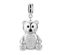BERING PolarBear Pendentif ours polaire en acier inoxydable avec zircons, Einheitsgröße, Acier inoxydable Zircone cubique, Zircon cubique