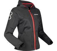 Bering Profil Veste textile de moto pour femmes, noir-rouge, taille 40