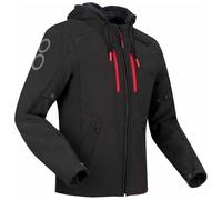 Bering Rotor, veste textile imperméable L Noir/Rouge Néon Noir/Rouge Néon