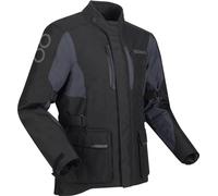 Bering Siberia Veste textile de moto imperméable, noir/gris, Taille M