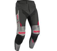 Bering Snap, pantalon en cuir L Noir/Gris/Rouge Noir/Gris/Rouge