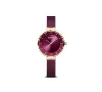 Bering - Montre solaire femme 31 mm 5 ATM Solar Slim Design Bracelet milanais 14631-969 - Femme - Accessoires - Rose - Taille: ONE Size
