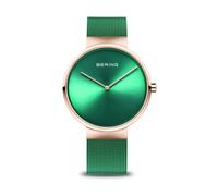 Bering, unisex, Accessoires, Vert, Taille: ONE Size Mixte Classique Bracelet Maille Milanaise Montre 14539-868