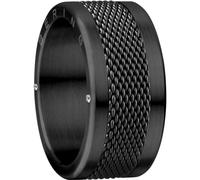 BERING Unisex Ring in schwarz - Arctic Symphony Collection aus Edelstahl - Arve 6