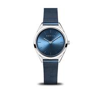BERING Unisex Uhr Quarz Movement - Ultra Slim Collection mit Edelstahl und Saphirglas 17031-XXX - Wasserdicht: 3 ATM Bleu/Argent, 31