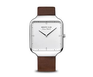 BERING Unisexes-Adultes Analogique Quartz Montre avec Bracelet en Cuir 15836-504