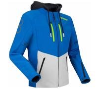 Bering Veste textile imperméable Rotor S Bleu/Gris clair/Jaune néon