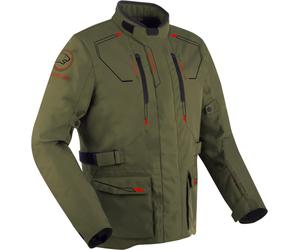 Bering Voyager veste textile de moto imperméable, vert-brun, taille S pour homme