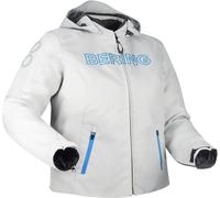 Bering Warwick Queen Size imperméable dames moto textile veste, Gris clair/bleu, Taille 46