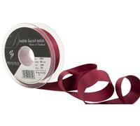 Berisfords 3501 Ruban de Satin Double Face, Polyester, Bordeaux, 25 mm