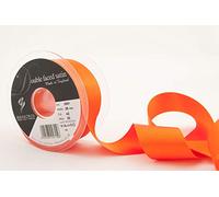 Berisfords 3501 Ruban de Satin Double Face, Polyester, Orange délice, 35 mm