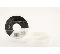 Berisfords 3501 Ruban en Satin Double-Face 20 m x 10 mm, Blanc albâtre