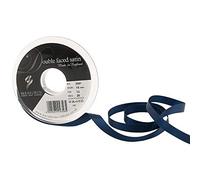 Berisfords 3501 Ruban en Satin Double-Face 20 m x 10 mm, Bleu Marine