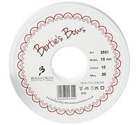 Berisfords 3501 Ruban en Satin Double-Face 20 m x 10 mm, Noir