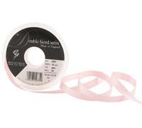 Berisfords 3501 Ruban en satin double-face 20 m x 10 mm, Rose clair