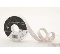 Berisfords 3501 Ruban en Satin Double-Face 20 m x 15 mm, Gris argenté