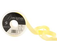 Berisfords 3501 Ruban en Satin Double-Face 20 m x 15 mm, Jaune Citron