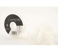 Berisfords 3501 Ruban en Satin Double-Face 20 m x 25 mm, Blanc albâtre