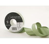 Berisfords 3501 Ruban en Satin Double-Face 20 m x 25 mm, Kaki