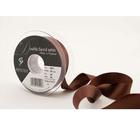 Berisfords 3501 Ruban en satin double-face 20 m x 25 mm, Marron foncé
