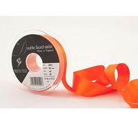 Berisfords 3501 Ruban en satin double-face 20 m x 25 mm, Orange carotte