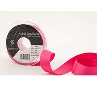 Berisfords 3501 Ruban en Satin Double-Face 20 m x 25 mm, Rose Vif