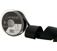 Berisfords 3501 Ruban en Satin Double-Face 20 m x 35 mm, Noir