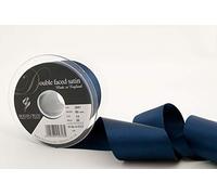 Berisfords 3501 Ruban en Satin Double-Face 20 m x 50 mm, Bleu Marine