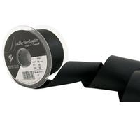 Berisfords 3501 Ruban en Satin Double-Face 20 m x 50 mm, Noir