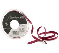 Berisfords 3501 Ruban en Satin Double-Face 20 m x 7 mm, Aubergine