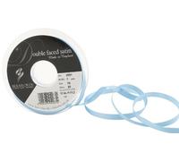 Berisfords 3501 Ruban en satin double-face 20 m x 7 mm, Bleuet