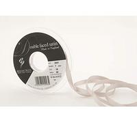 Berisfords 3501 Ruban en Satin Double-Face 20 m x 7 mm, Gris argenté
