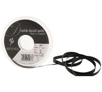 Berisfords 3501 Ruban de Satin Double Face, Polyester, Noir, 7 mm