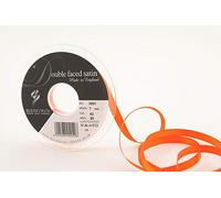 Berisfords 3501 Ruban en Satin Double-Face 20 m x 7 mm, Orange Carotte