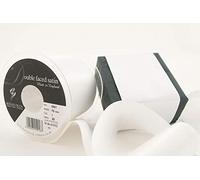 Berisfords 3501 Ruban en Satin Double-Face 20 m x 70 mm, Blanc