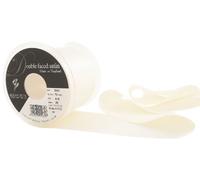 Berisfords 3501 Ruban en Satin Double-Face 20 m x 70 mm, Blanc albâtre