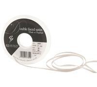 Berisfords 3501 Ruban en Satin Double-Face 30 m x 3 mm, Gris argenté