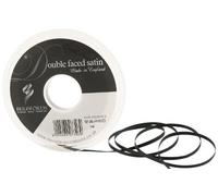 Berisfords 3501 Ruban en Satin Double-Face 30 m x 3 mm, Noir